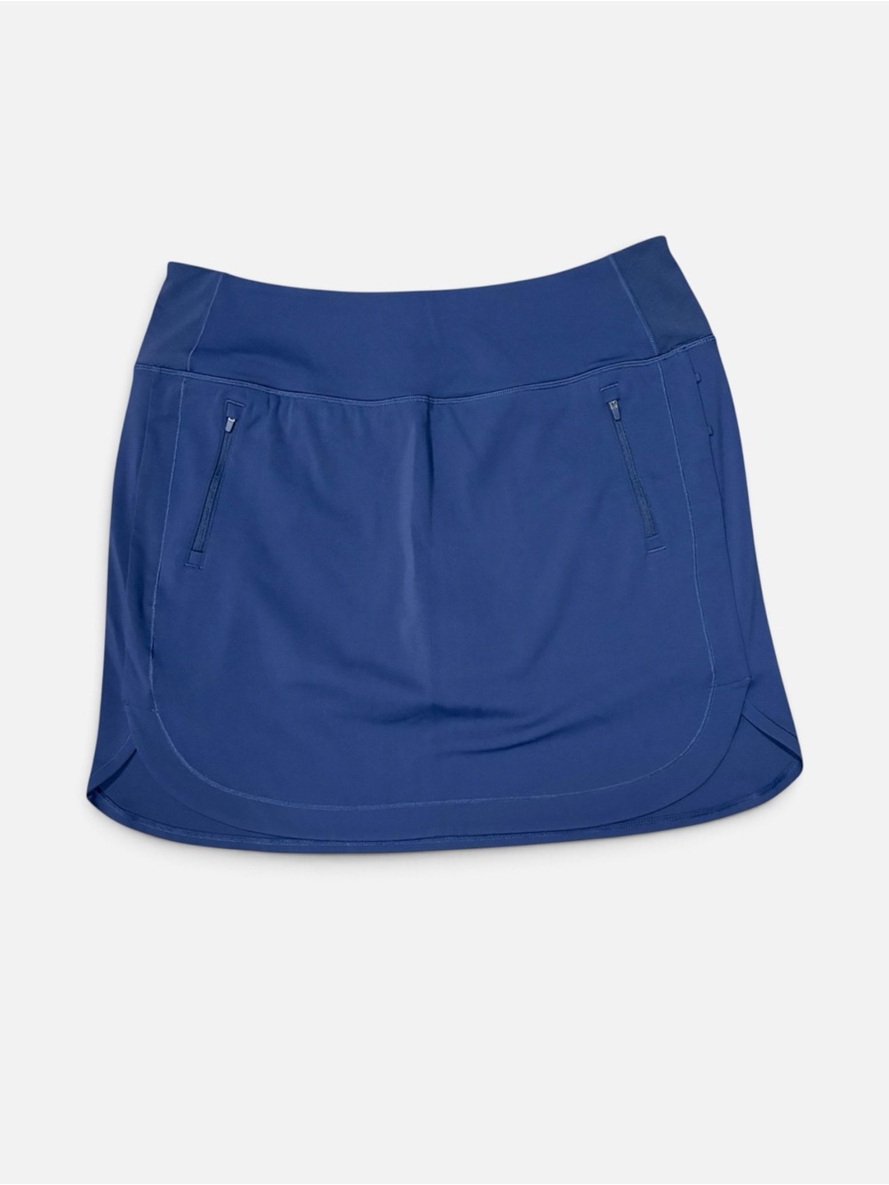 Athleta Fairway Golf Skort 18” Navy Blue XL Built-In Shorts Pockets